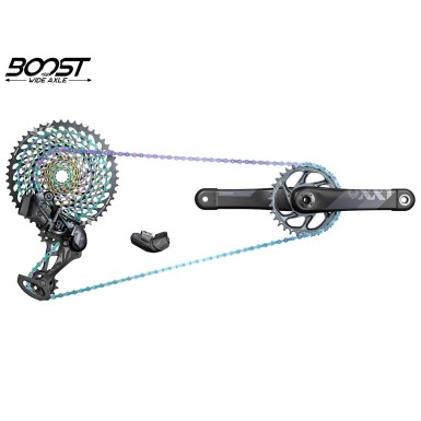 Groupe XX1 Eagle AXS 1x12v avec pédalier DUB Boost 34T