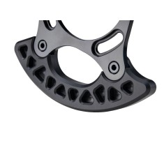 Guía de cadena con protector para plato ovalado