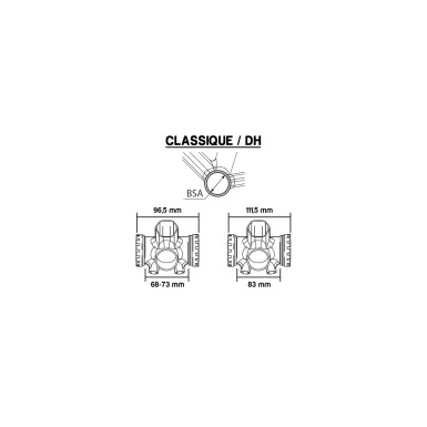 Caja de pedalier BSA para sistema CINCH de 30 mm