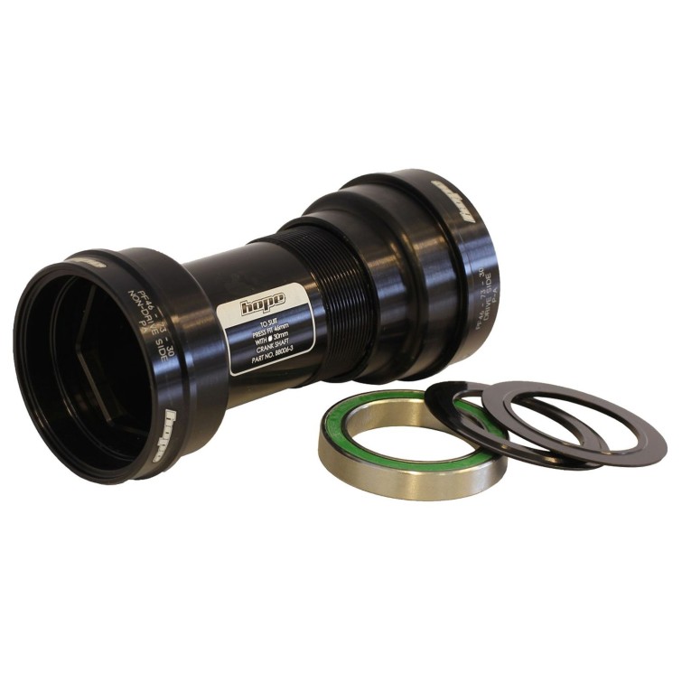 PF46 Press-Fit Mountain Bike Bottom Bracket for 30 mm Spindle (Steel Bearings) Black