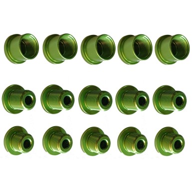 Vis anodisées pour triple plateaux Vert