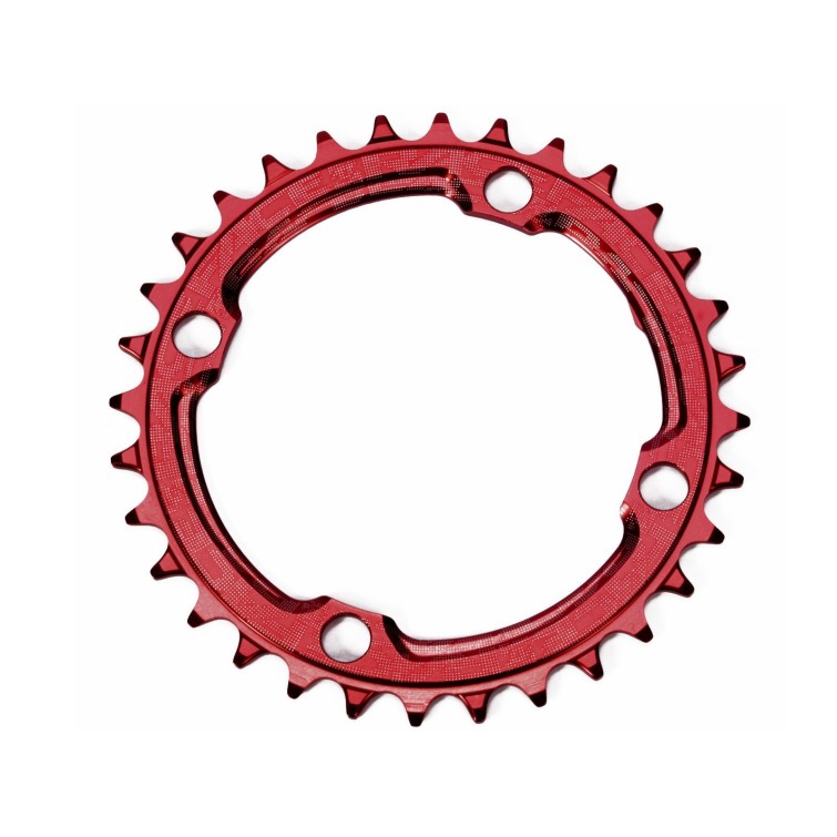 104 mm Narrow Wide Single Chainring, Red
