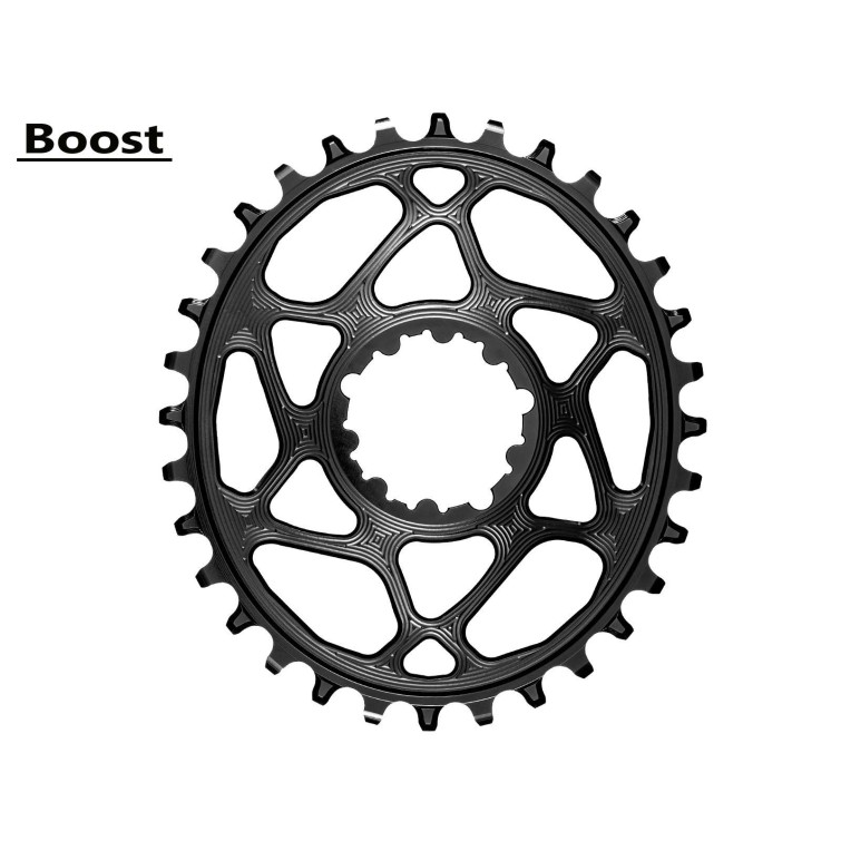 Plato Oval Sram Boost para cadena Shimano HG+ 12 V Negro