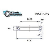 Roulement de direction B5 - 30,15x41,8x6,5 mm - 45/45°