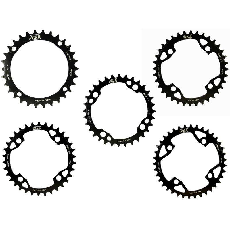 Variable Tooth Chainring Black