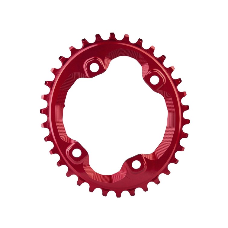 Plateau Oval Shimano XT asymétrique 96 mm à denture variable Rouge