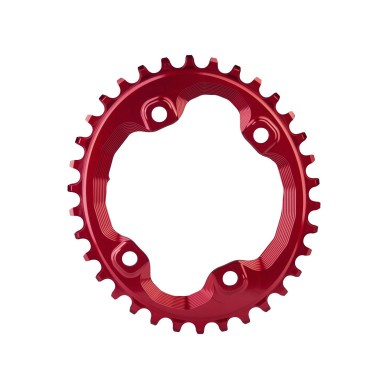 Plateau Oval Shimano XT asymétrique 96 mm à denture variable Rouge