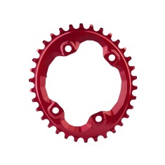 Plato ovalado Shimano XT asimétrico 96 mm de dentado variable Rojo