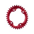Oval Shimano XT Asymmetric 96 mm Variable-Tooth Chainring Red