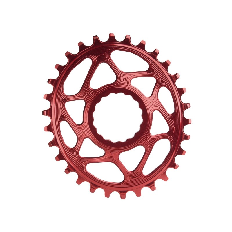 Plateau ovale Narrow Wide Direct Mount pour Race Face Rouge