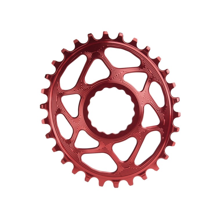 Oval Narrow Wide Direct Mount Chainring for Race Face Red