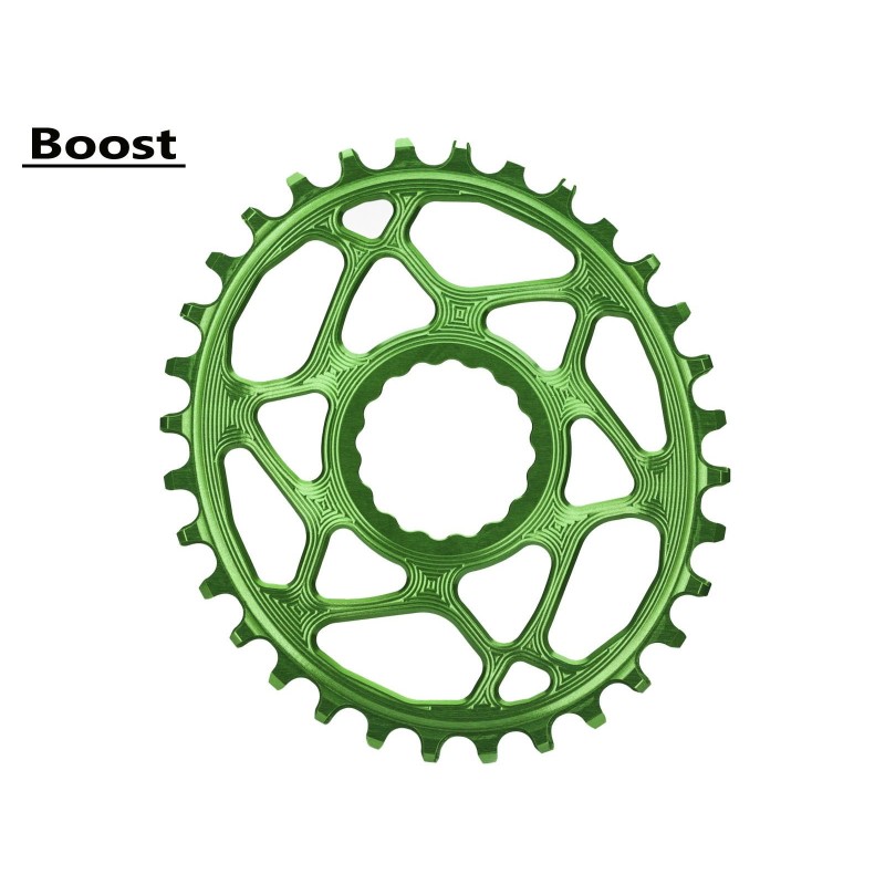 Oval Race Face Direct Mount Variable-Tooth Chainring Boost Green