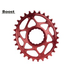 Plateau Oval Race Face Direct Mount à denture variable Boost Rouge