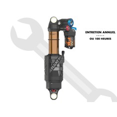 Mantenimiento anual o cada 100 h para amortiguador Fox Float X, X2, DPX2