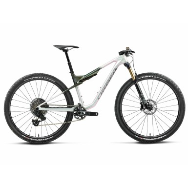 Bicicleta de montaña OIZ M-Team AXS Iris White / Seaweed Carbon View (Gloss)
