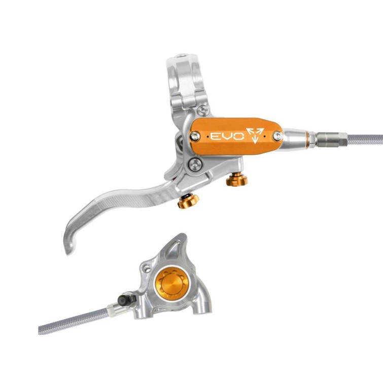 Tech 4 EVO X2 Flat Mount rear brake - Silver / Orange