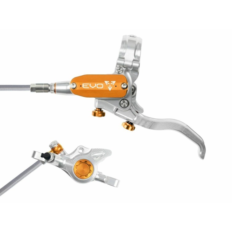 Freno de disco delantero Tech 4 EVO X2 - Plata / Naranja