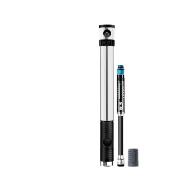 Crank Brothers Pompe Klic HV avec Manomètre et embout CO2 - Purebike