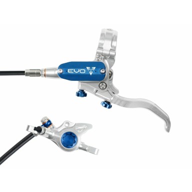 Frein à disque avant Tech 4 EVO X2 - Argent / Bleu