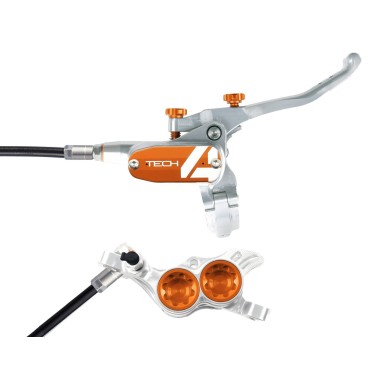 Frein à disque arrière Tech 4 V4 Argent / Orange
