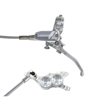 Freno de disco delantero Tech 4 V4 Plata / Plata