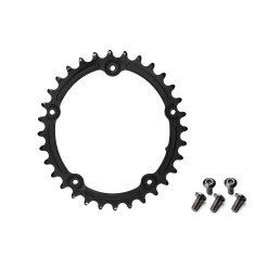 Premium Sub Compact Oval Chainring - 5-bolt, 110 mm - Black