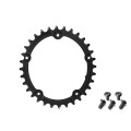 Premium Sub Compact Oval Chainring - 5-bolt, 110 mm - Black