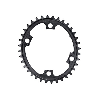 Plato ovalado Premium - 4 agujeros 110 mm (Shimano asimétrico) - Negro