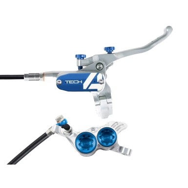Frein à disque arrière Tech 4 V4 Argent / Bleu