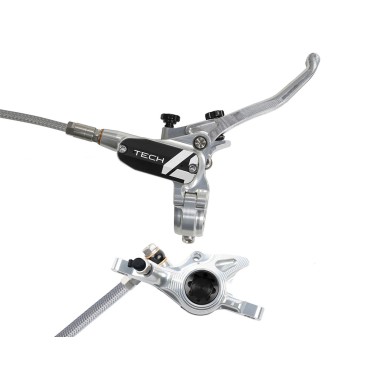 Freno de disco trasero Tech 4 X2 Plata / Negro