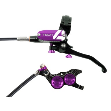 Freno de disco delantero Tech 4 V4 Negro/Morado