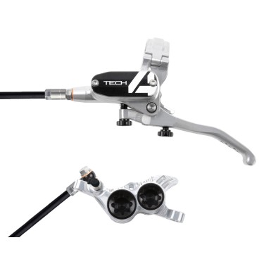 Freno de disco delantero Tech 4 V4 Plata / Negro