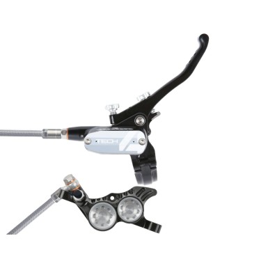 Freno de disco trasero Tech 4 V4 Negro / Plateado