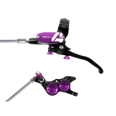 Freno de disco delantero Tech 4 V4 Negro/Morado