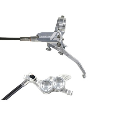 Freno de disco delantero Tech 4 V4 Plata / Plata