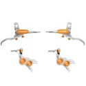 Silver / Orange - Braided Hose