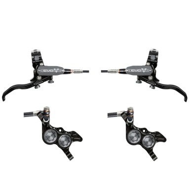 Pareja de frenos de disco Tech 4 Evo GR4 - Negro / Smoke - Latiguillo estándar