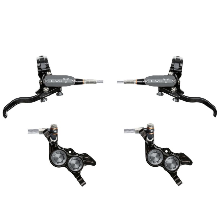 Tech 4 Evo GR4 Disc Brake Set - Black / Smoke - Braided Hose