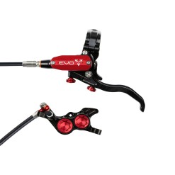 Hope Pareja de frenos de disco Tech 4 Evo GR4 - Negro / Rojo - Latiguillo estándar