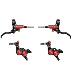 Hope Tech 4 Evo GR4 Disc Brake Set - Black / Red - Standard Hose