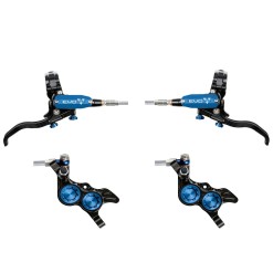 Hope Pareja de frenos de disco Tech 4 Evo GR4 - Negro / Azul - Latiguillo de aviación