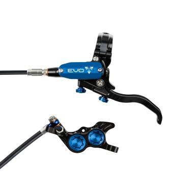 Hope Tech 4 EVO GR4 Disc Brake Set - Black / Blue - Standard Hose | Purebike