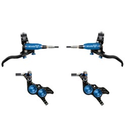 Hope Pareja de frenos de disco Tech 4 Evo GR4 - Negro / Azul - Latiguillo estándar