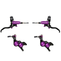 Hope Tech 4 Evo GR4 Disc Brake Set - Black / Purple - Standard Hose