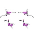 Hope Tech 4 Evo GR4 Disc Brake Set - Silver/Purple - Standard Hose