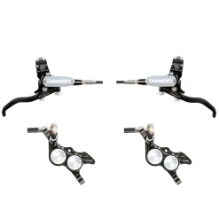 Hope Tech 4 Evo GR4 Disc Brake Set - Black / Silver - Standard Hose