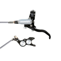 Hope Tech 4 Evo GR4 Disc Brake Set - Black / Silver - Braided Hose