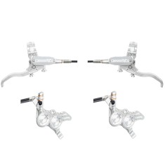 Hope Tech 4 Evo GR4 Disc Brake Set - Silver / Silver - Standard Hose