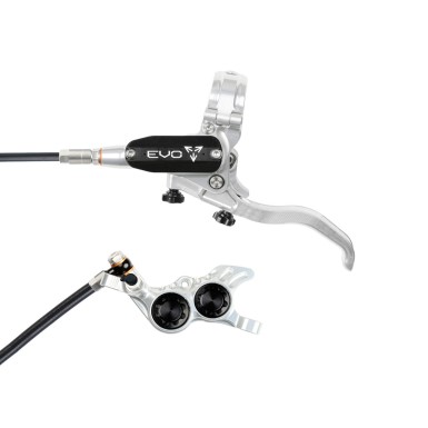 Hope Tech 4 Evo GR4 Disc Brake Set - Silver / Black - Standard Hose