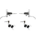 Hope Tech 4 Evo GR4 Disc Brake Set - Silver / Black - Braided Hose